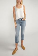 Silver Jeans Co.&reg; Suki Curvy Mid Rise Cuffed Hem Cropped Jean, C2806, small