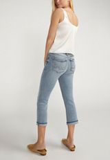 Silver Jeans Co.&reg; Suki Curvy Mid Rise Cuffed Hem Cropped Jean, C2806, small