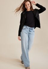 edgely&trade; Curvy High Rise Relaxed Boyfriend Wide Leg Jean, C3337, small