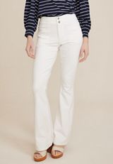 m jeans by maurices&trade; White Curvy High Rise Double Button Sculptress Flare Jean, C223, small
