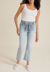 m jeans by maurices&trade; Mid Fit Mid Rise Belted Kick Boot Ankle Jean, C2806, small