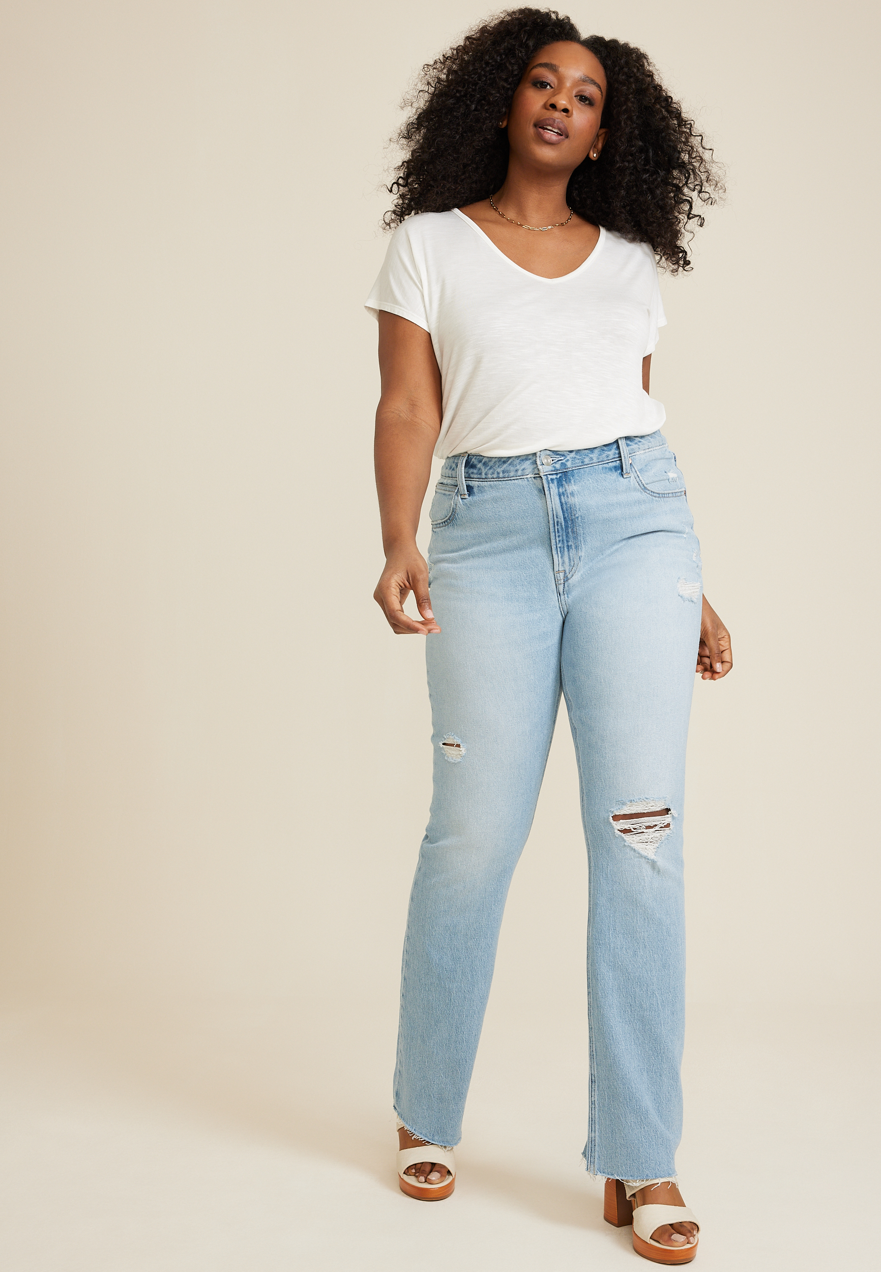  Women's Plus Size Jeans Plus Elastic Waist Skinny