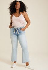 Plus Size m jeans by maurices&trade; High Rise Belted Kick Boot Ankle Jean, C2806, small