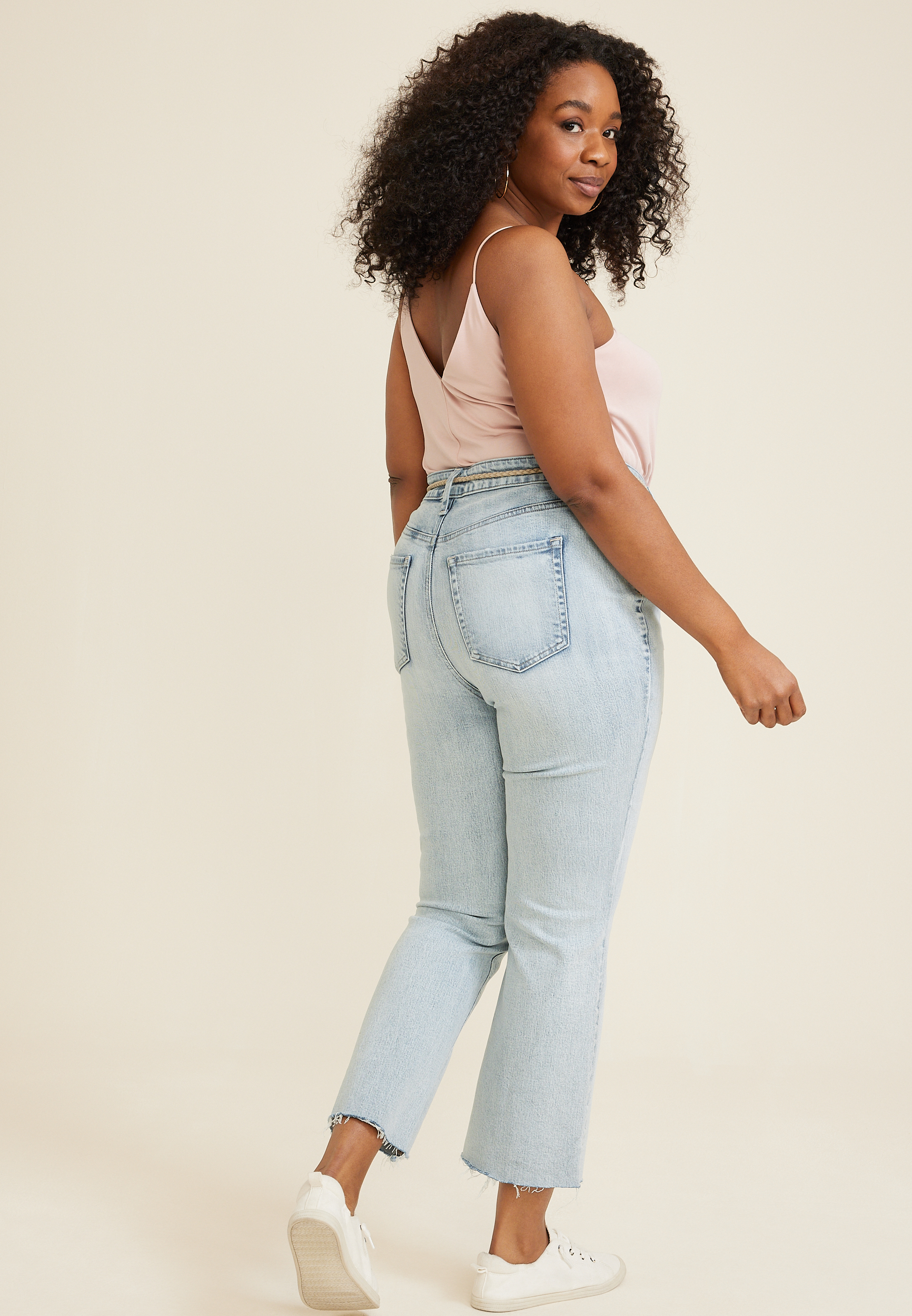 Plus Size m jeans by maurices&trade; High Rise Belted Kick Boot Ankle Jean, C2806, large