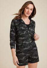 Cloud Stretch Camo Full Zip Hoodie, C1756, small