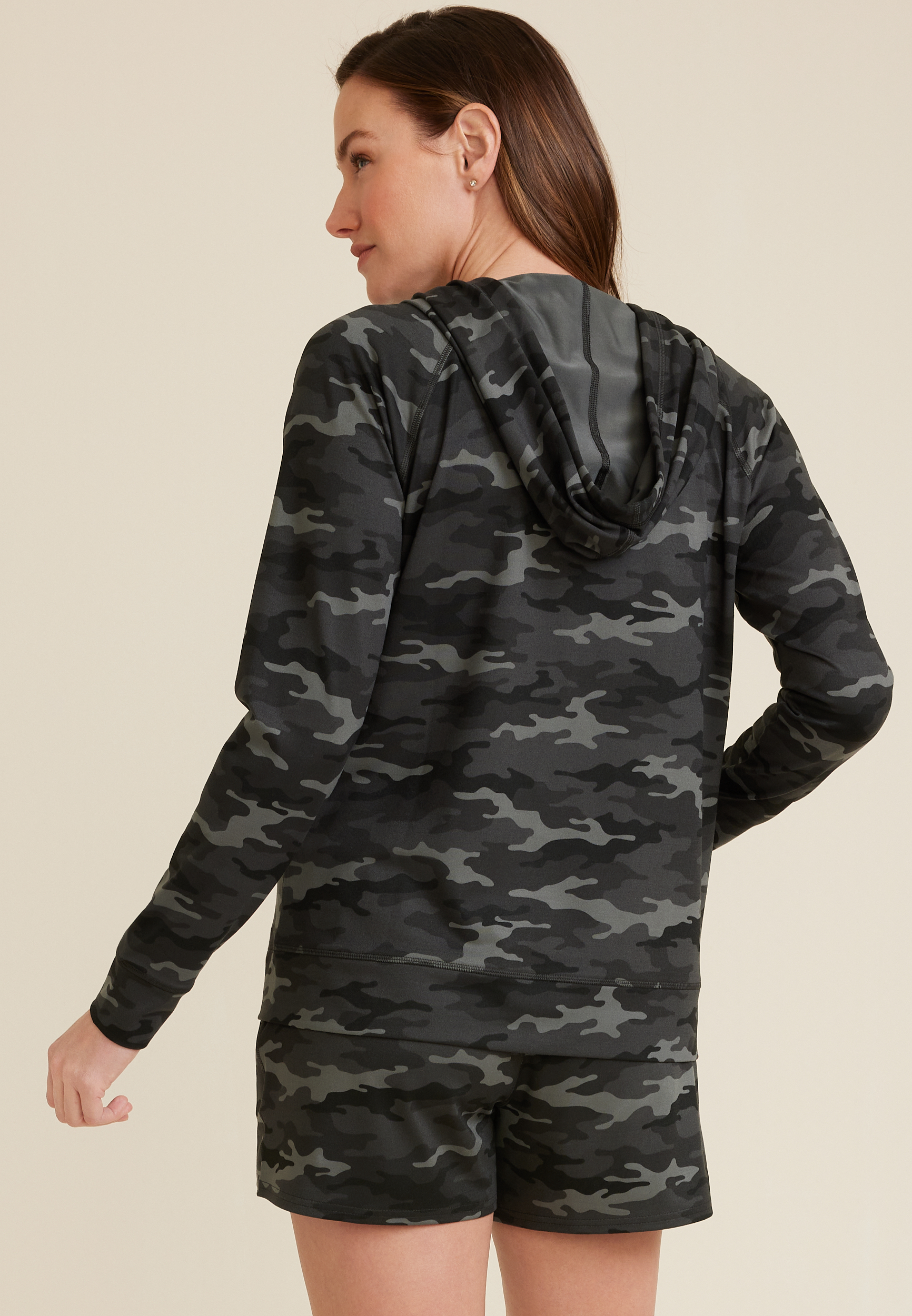 Cloud Stretch Camo Full Zip Hoodie, C1756, large