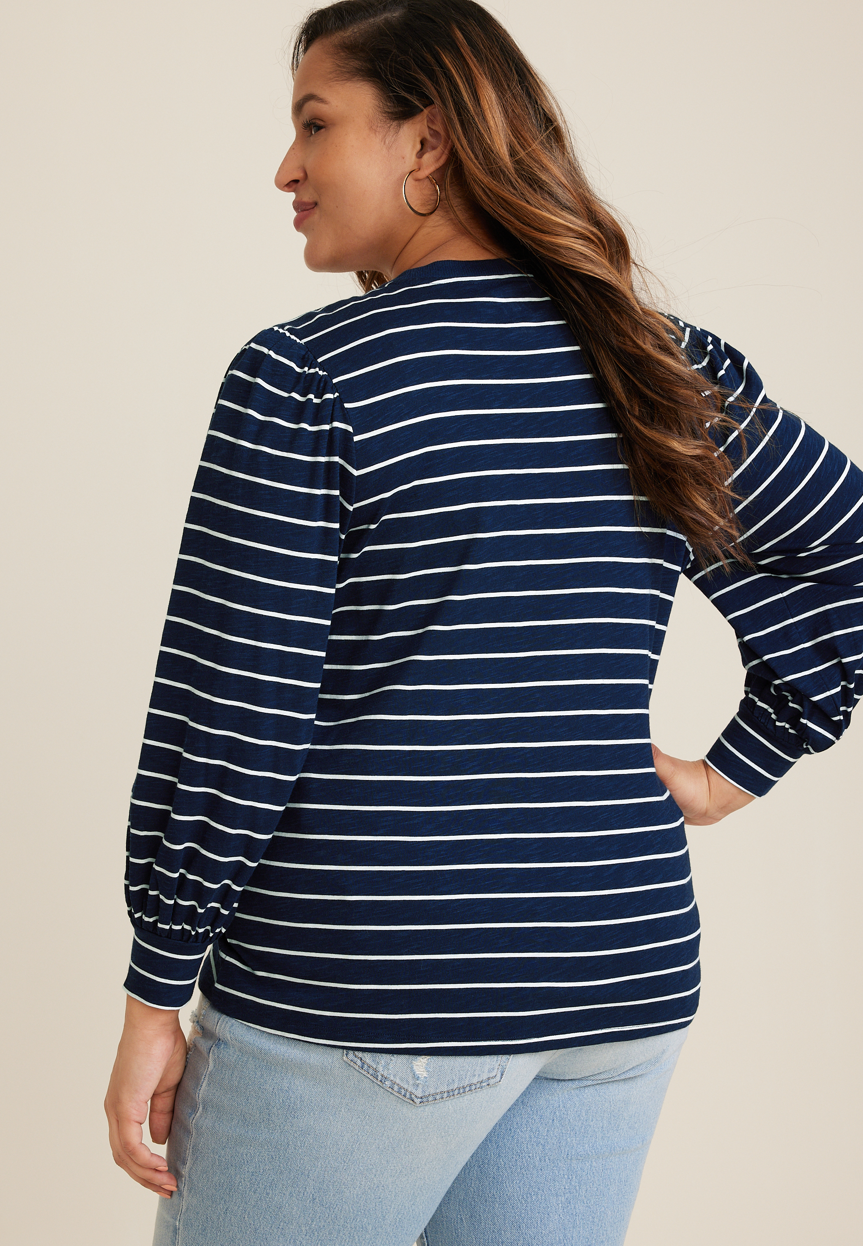 Plus 24/7 Hadley Striped Tee