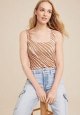 Simply Smooth Double Layer Square Neck Tank Top, C7569, small