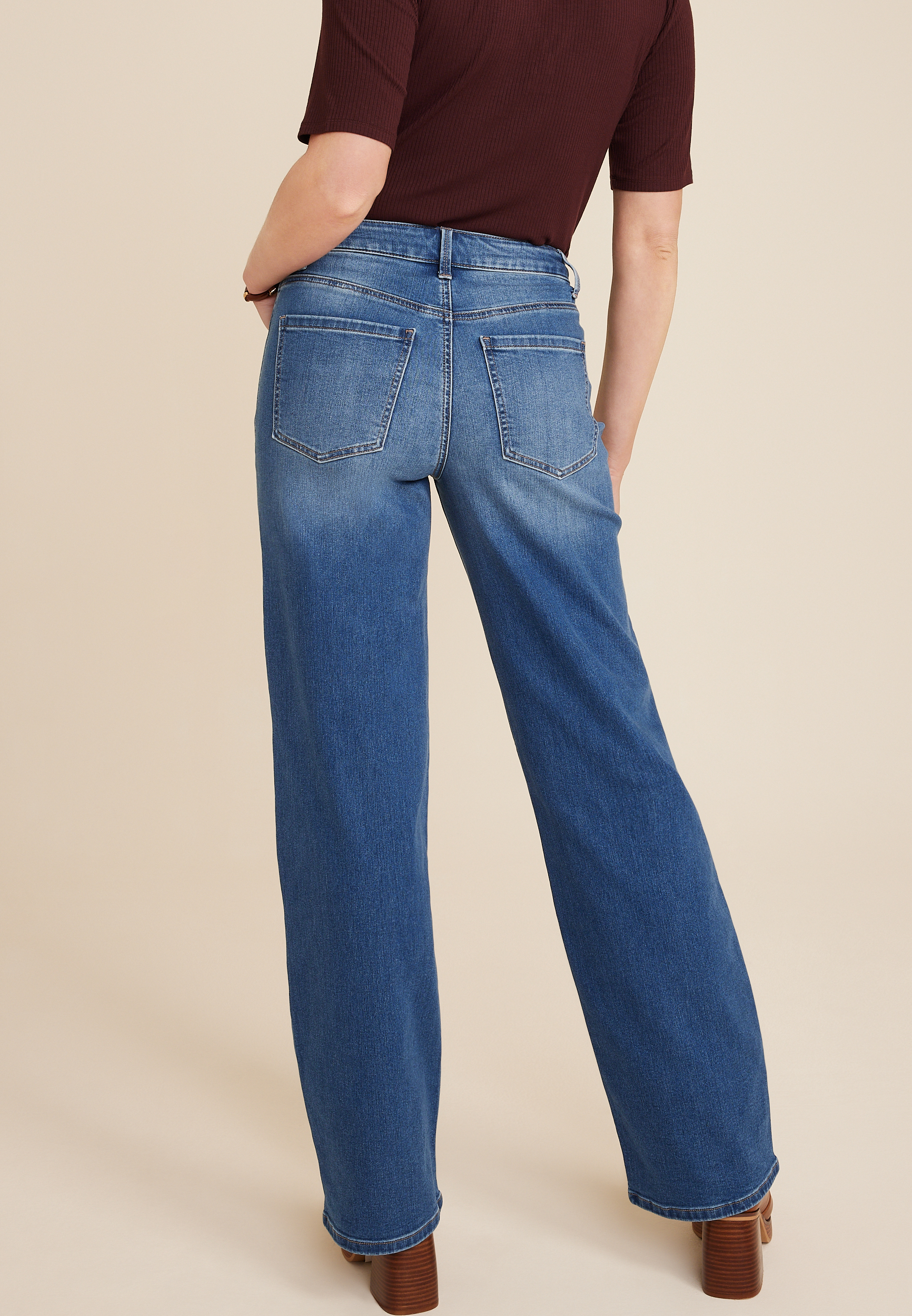 Everflex&trade; High Rise Wide Leg Jean, C3337, large