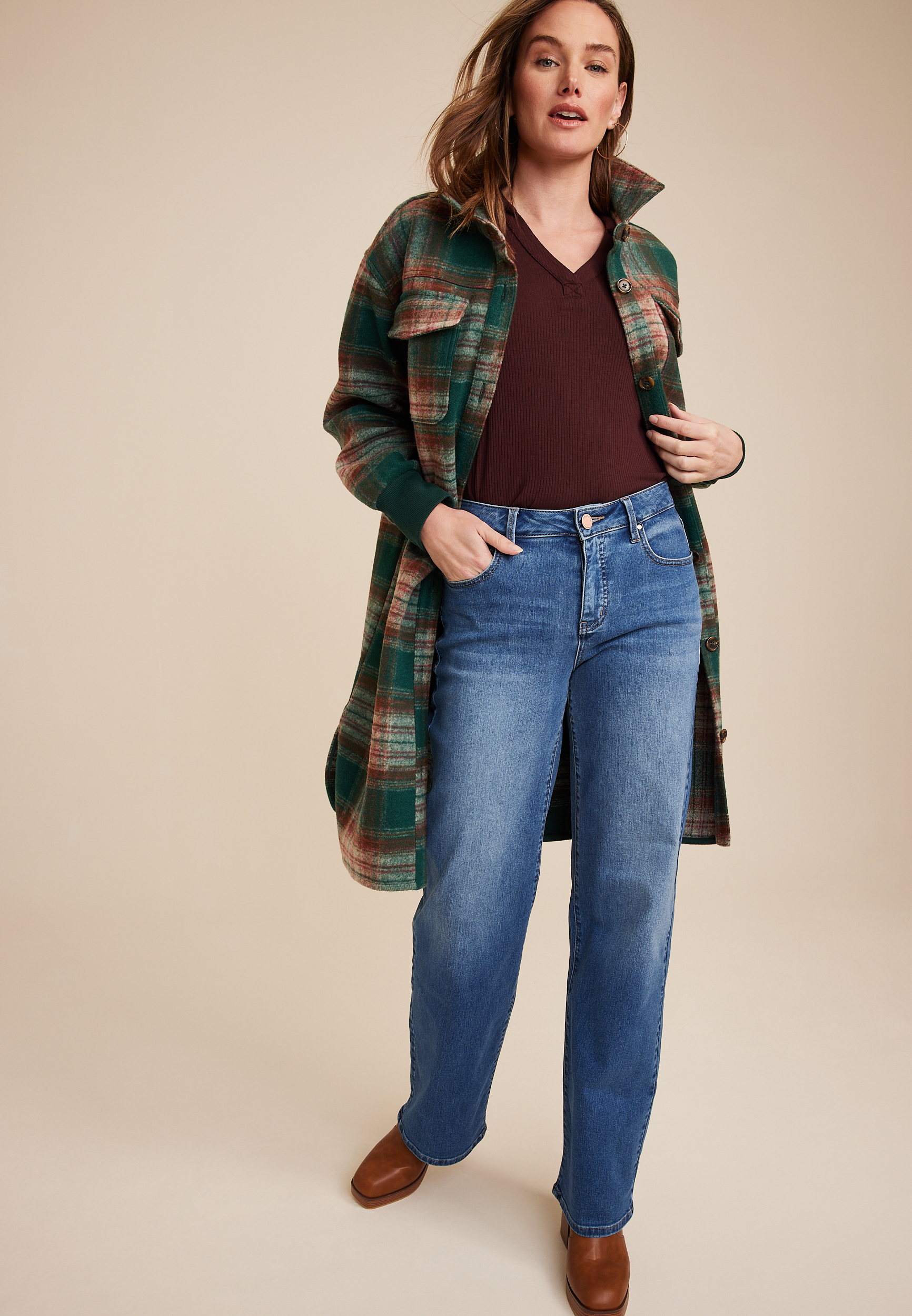 Everflex&trade; High Rise Wide Leg Jean, C3337, large