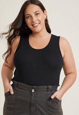 Plus Size 24/7 U Line Tank Top, C106, small