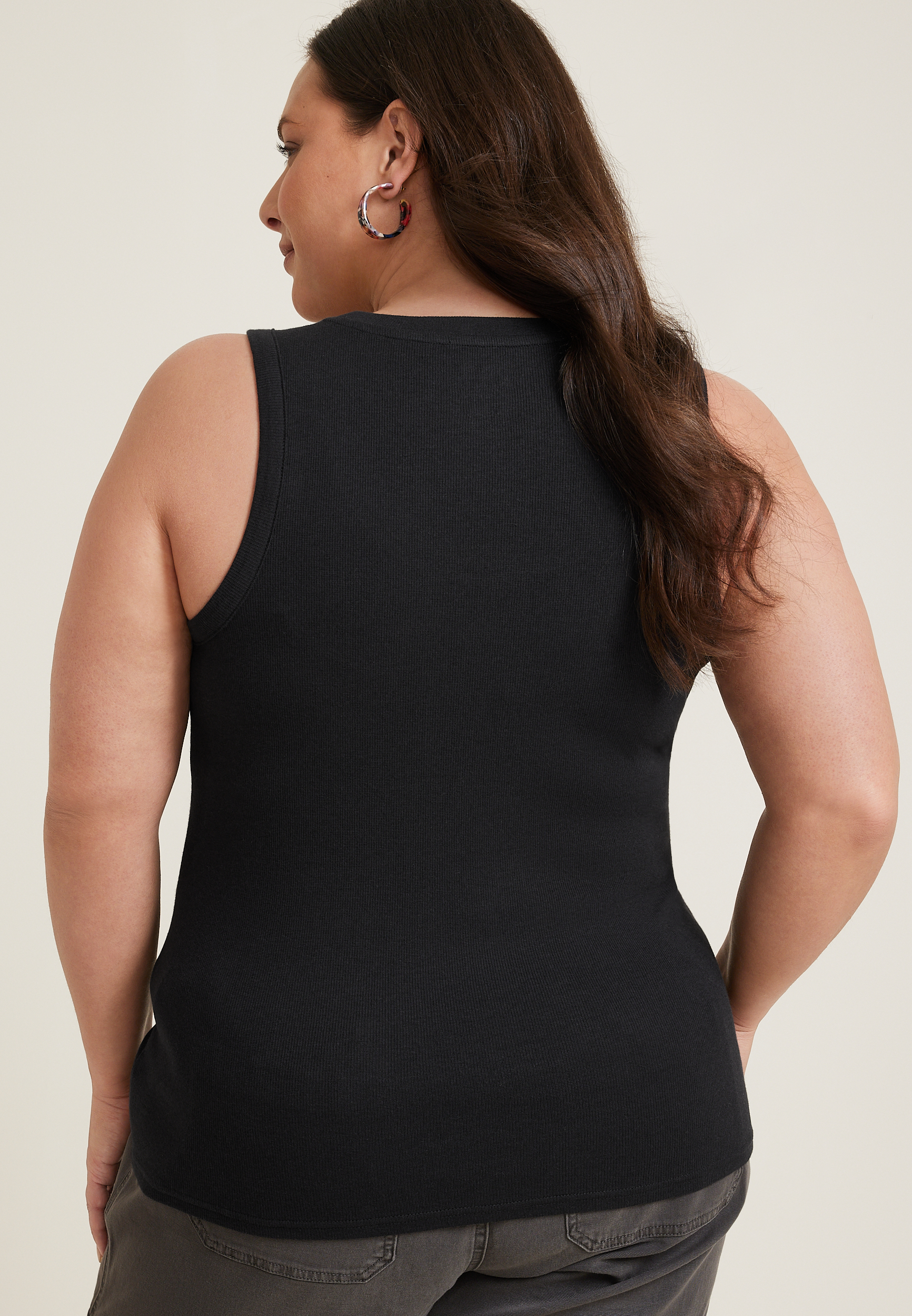 Plus Size 24/7 U Line Tank Top, C106, large