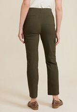Bengaline High Rise Cargo Slim Straight Pant, OLIVE, small