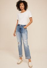 Goldie Blues&trade; Legacy High Rise Ripped Straight Jean, C3337, small