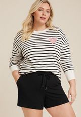 Plus Size Cloud Stretch High Rise 4.5in Short, BLACK, small