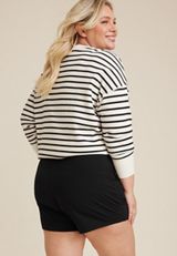 Plus Size Cloud Stretch High Rise 4.5in Short, BLACK, small