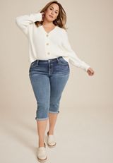 Plus Size Vigoss&reg; Heritage Mid Rise Capri, C3337, small