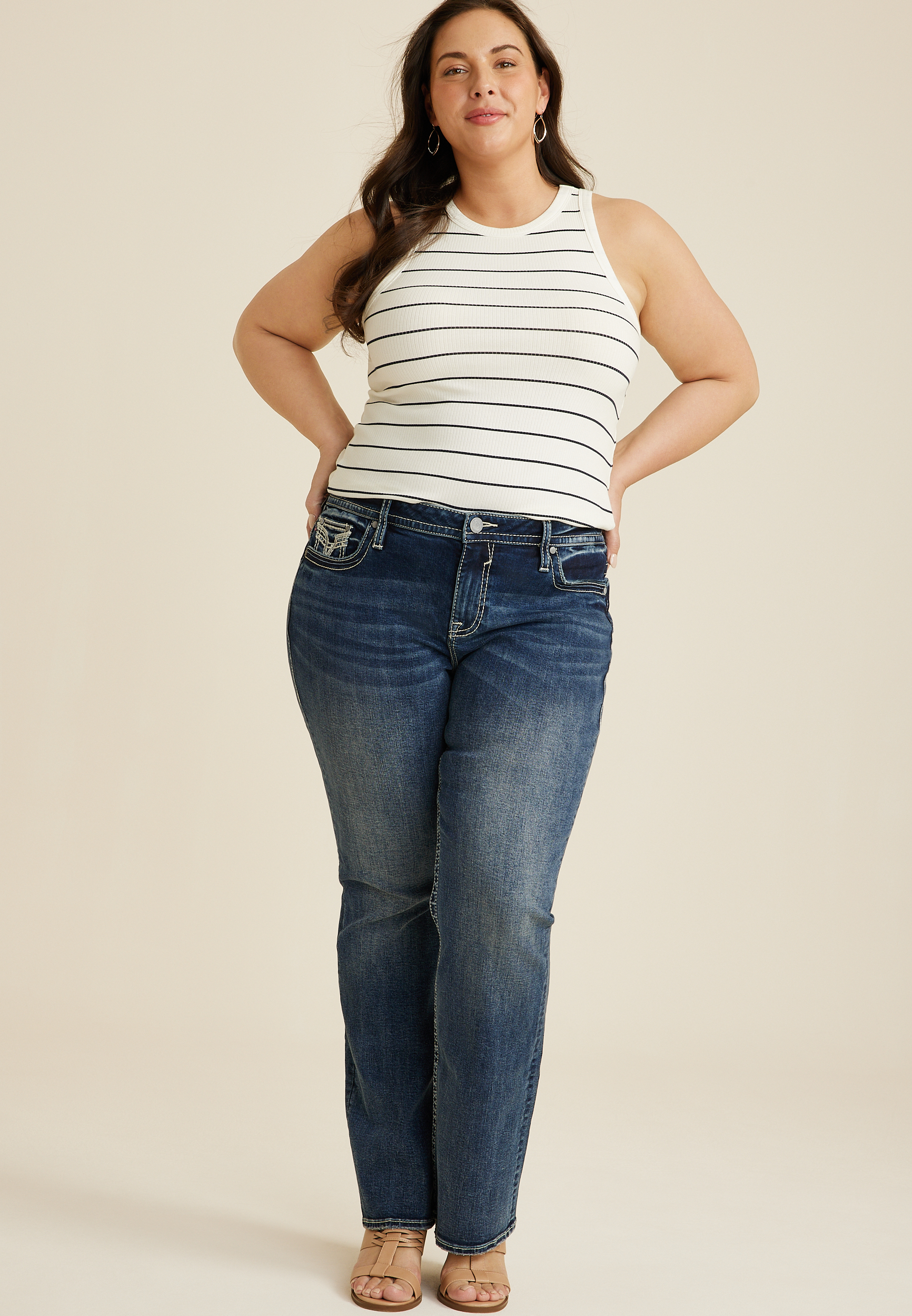 Plus Size Vigoss&reg; Heritage Boho Mid Rise Bootcut Jean, C258, large