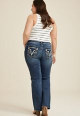 Plus Size Vigoss&reg; Heritage Boho Mid Rise Bootcut Jean, C258, small