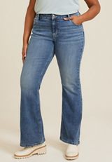 Plus Size m jeans by maurices&trade; Classic Flare Mid Rise Jean, MEDIUM SANDBLAST, small