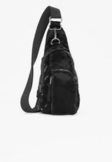 Black Sling Bag, BLACK, small