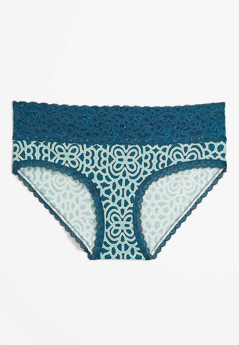 Simply Comfy Teal Cotton Hipster Panty