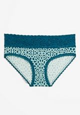 Simply Comfy Teal Cotton Hipster Panty, C6352, small