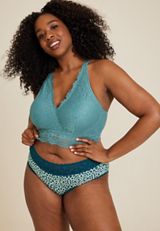 Simply Comfy Teal Cotton Hipster Panty, C6352, small