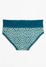 Simply Comfy Teal Cotton Hipster Panty, C6352, small