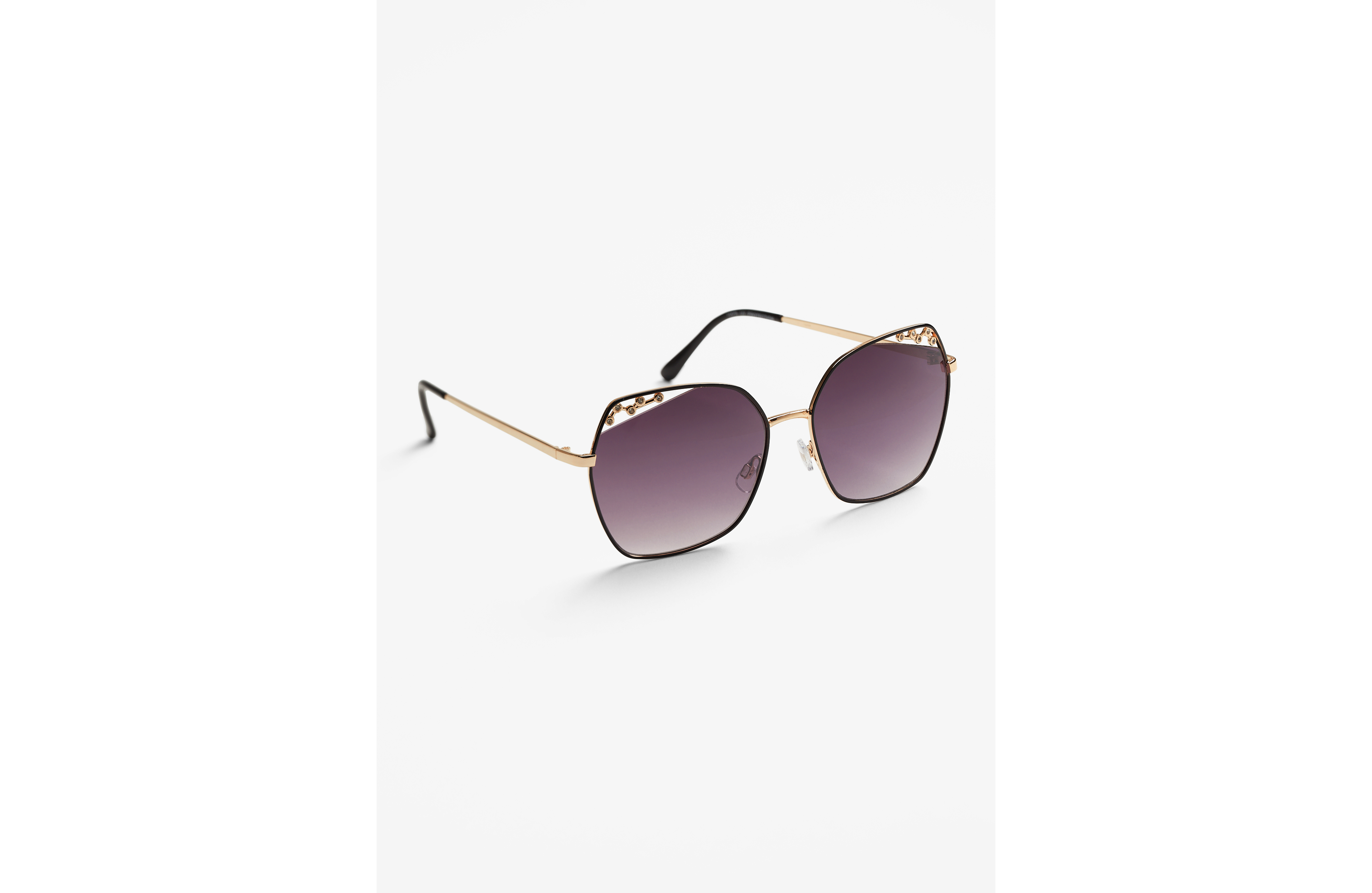 Oversized Rhinestone Lens Sunglasses