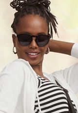 Black Round Sunglasses, , small