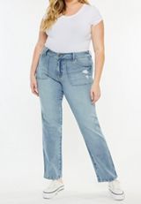 Plus Size KanCan&trade; High Rise Porkchop Pocket Straight Jean, C2806, small