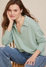 Johnny Collared Pullover Sweatshirt, C9312, small