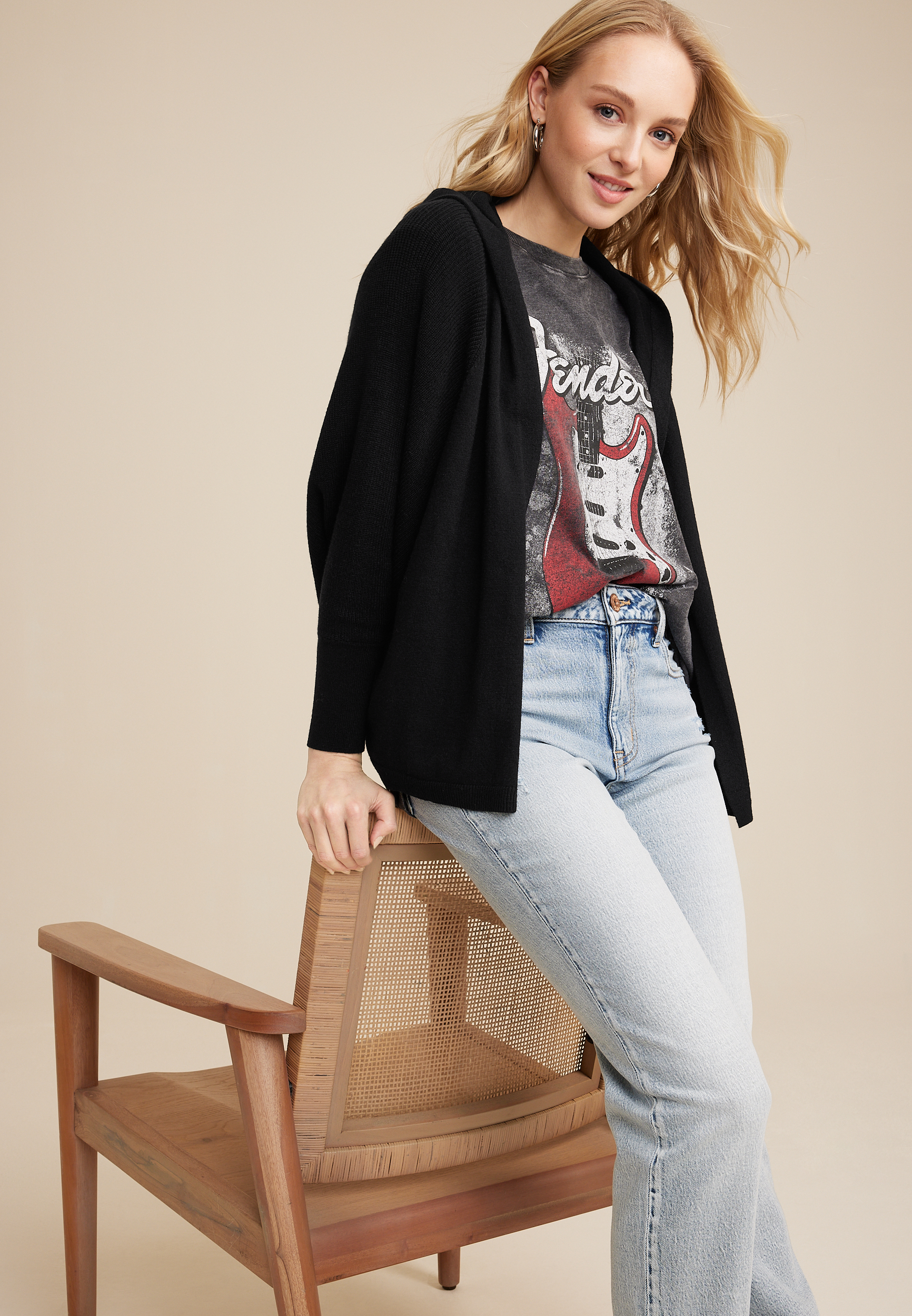 Hooded Cocoon Cardigan