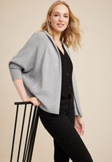 Hooded Cocoon Cardigan, C829, small