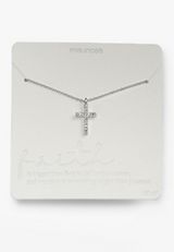Rhinestone Cross Pendant Necklace, C431, small