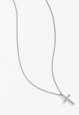 Rhinestone Cross Pendant Necklace, C431, small