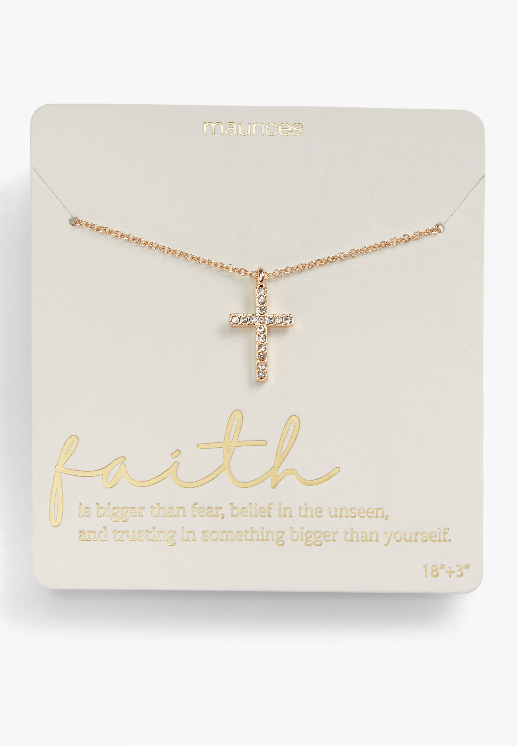 Rhinestone Cross Pendant Necklace