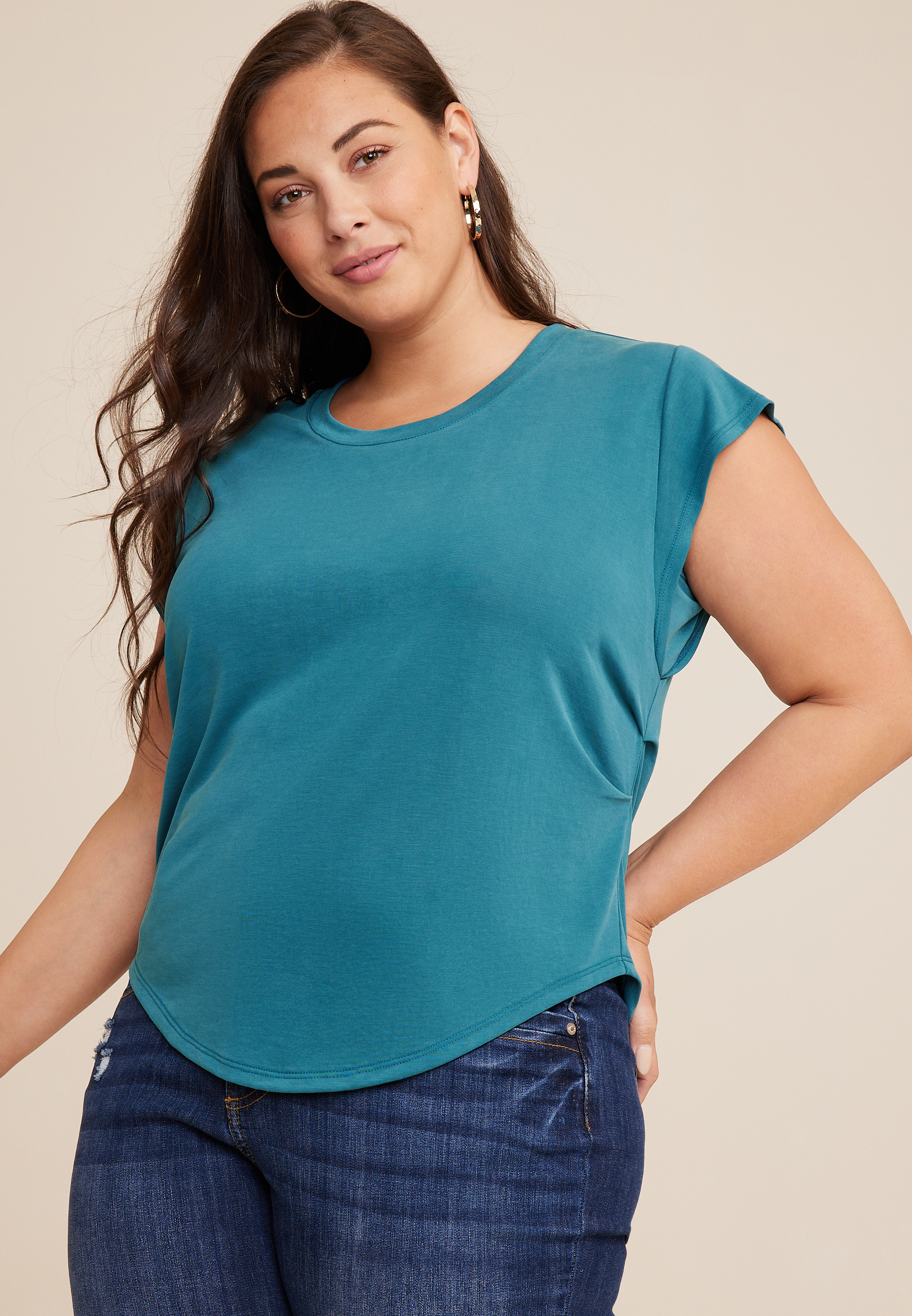 Plus Size 24/7 Flawless Solid Tunic Tee - Size 4X