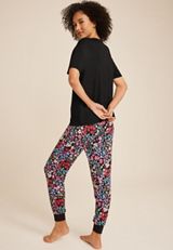 Slouchy Pocket Tee And Jogger Pajamas Set, C6630, small