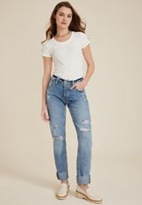 Goldie Blues&trade; Legacy Curvy High Rise Ripped Straight Jean, C3337, small