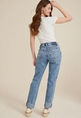 Goldie Blues&trade; Legacy Curvy High Rise Ripped Straight Jean, C3337, small