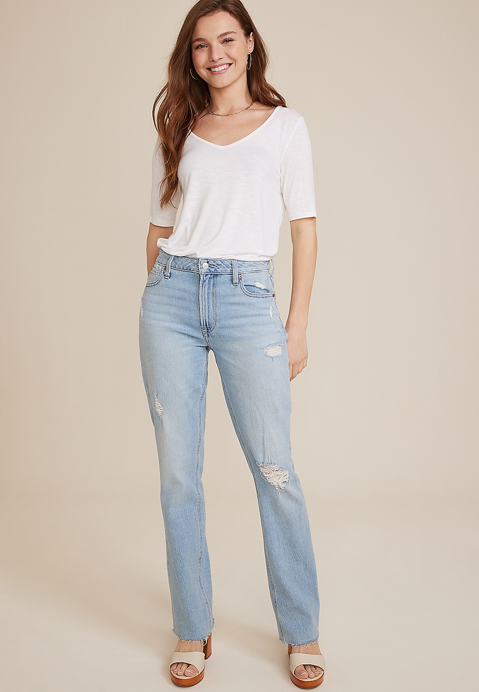 High-Rise Flare Jeans (Dressing Room Selfies) - The Mom Edit