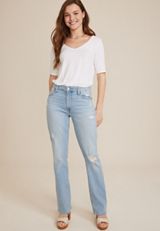 Goldie Blues&trade; Light Curvy High Rise Cheeky Slim Boot Jean, C2806, small