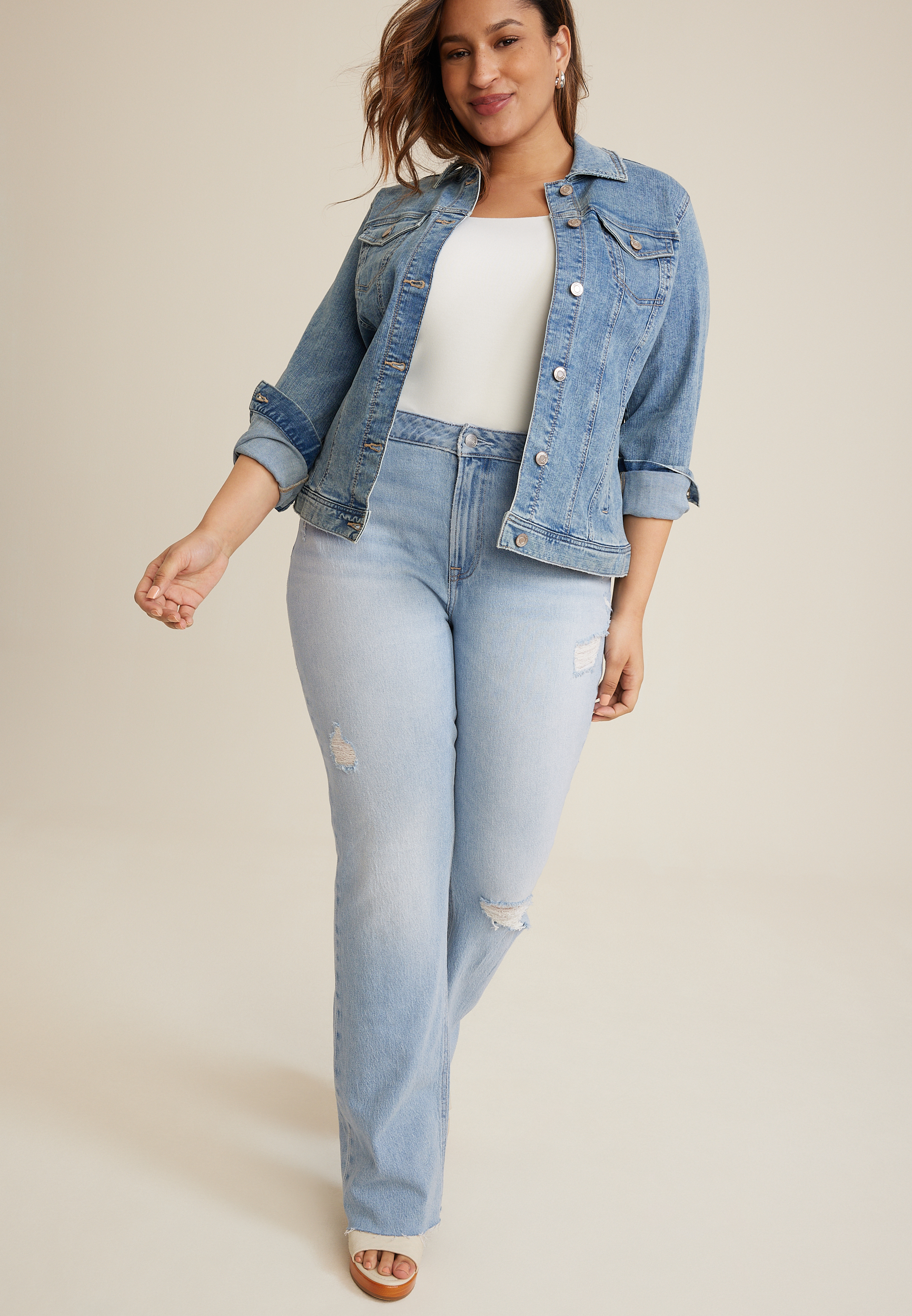Plus Size Goldie Blues&trade; Light Curvy High Rise Cheeky Slim Boot Jean, C2806, large