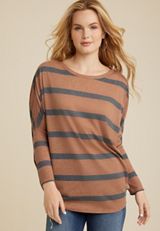 24/7 Dakota Striped Dolman Top, C2561, small