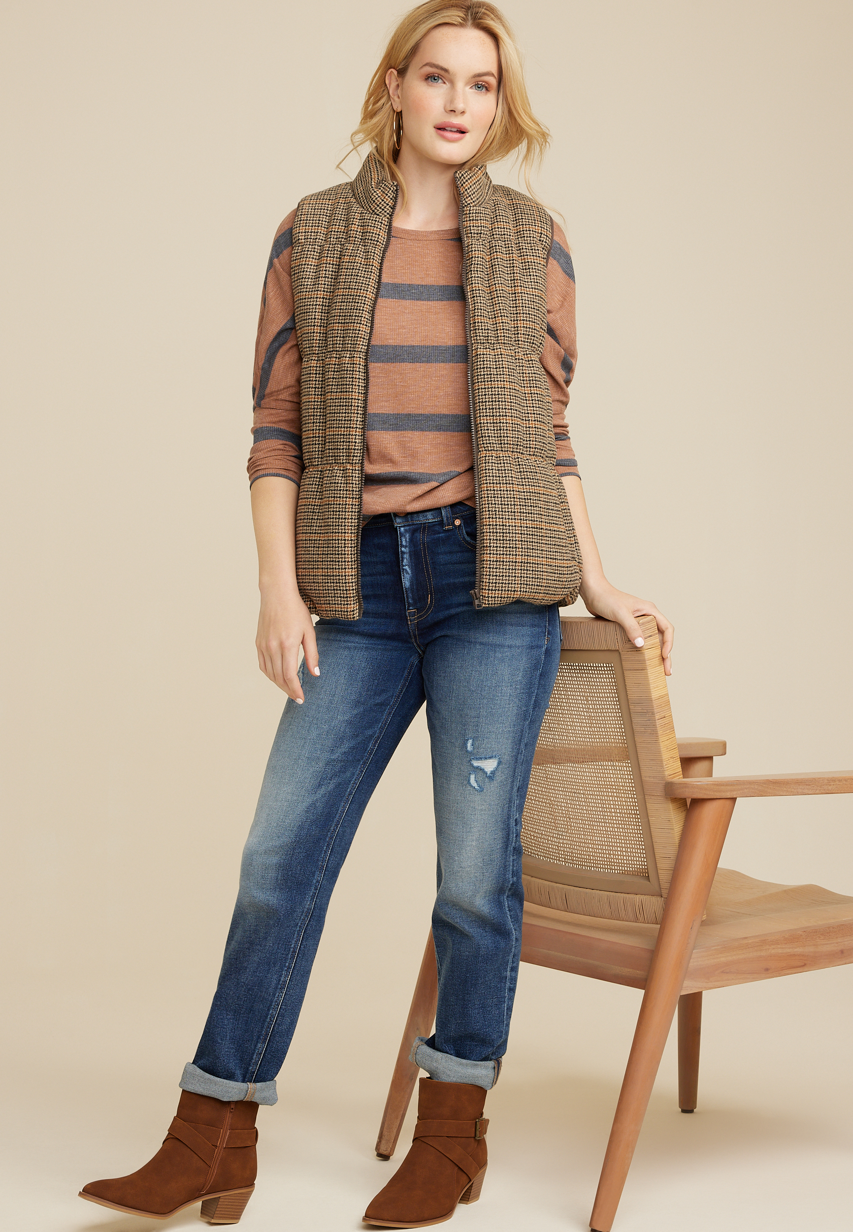 24/7 Dakota Striped Dolman Top, C2561, large