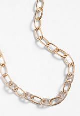 Gold Chunky Link Necklace, C605, small