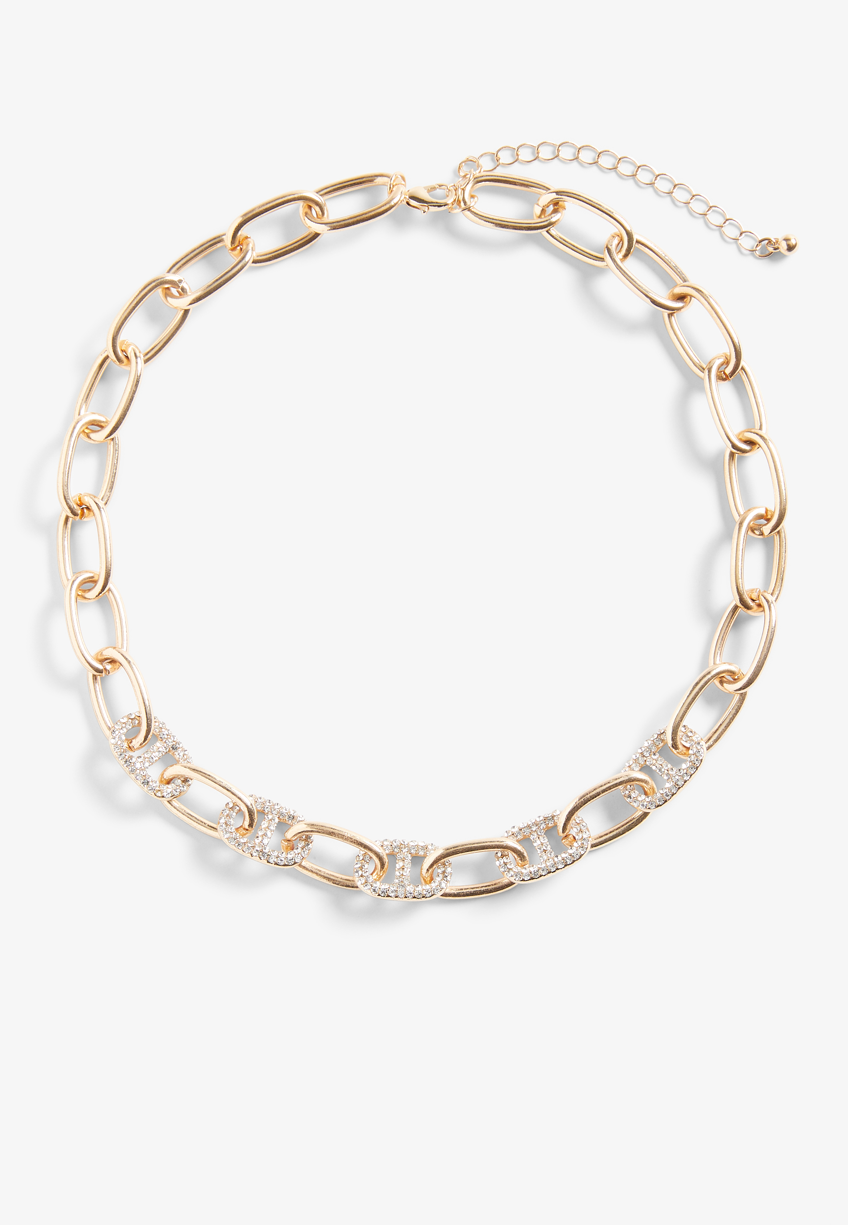 Gold Chunky Link Necklace, C605, large