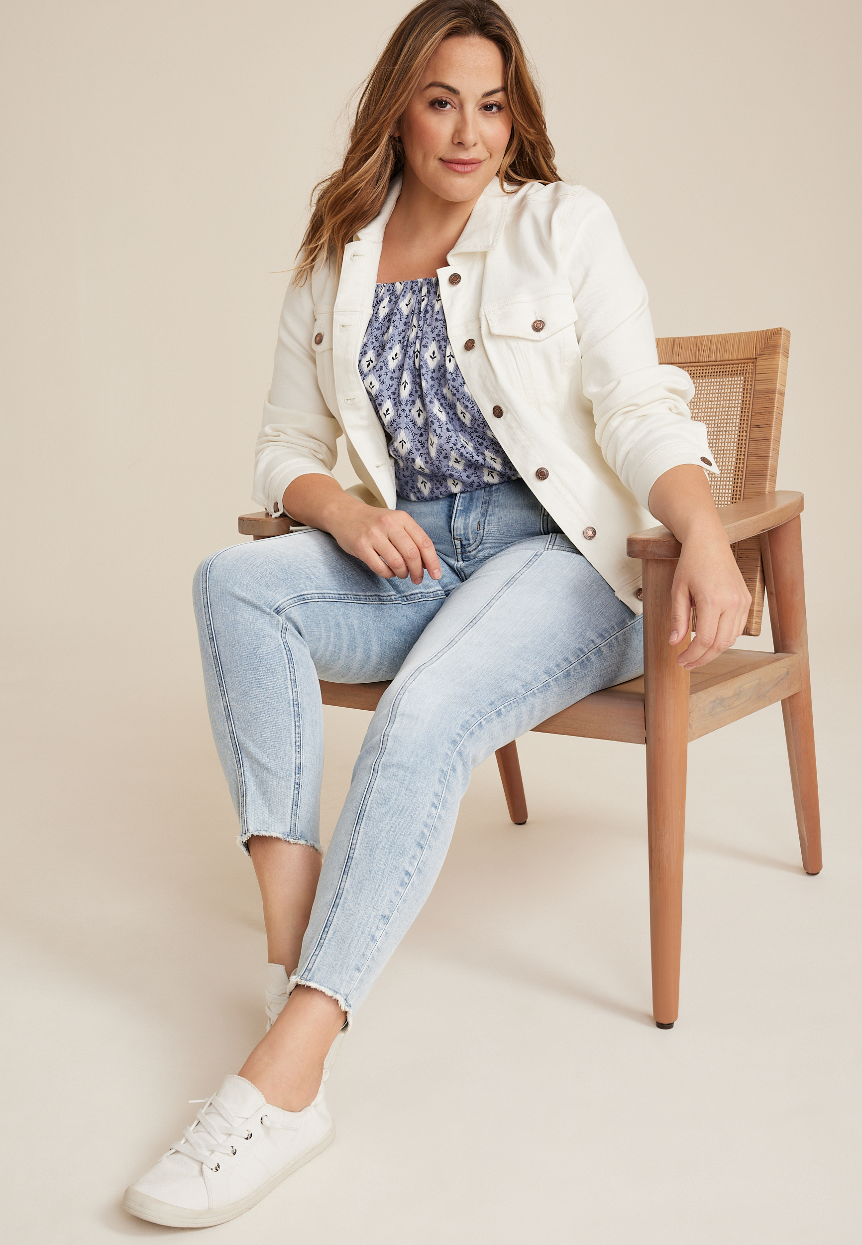 Plus Size Everflex&trade; Cool Comfort Mid Rise Seamed Super Skinny Ankle Jean, C2806, large